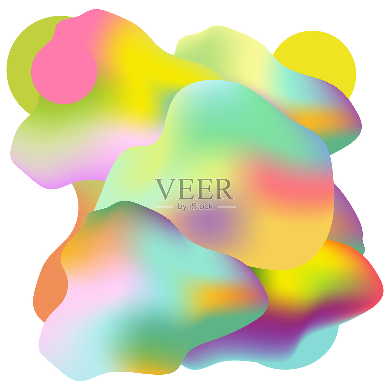 彩色现代抽象海报卡片插画图片素材