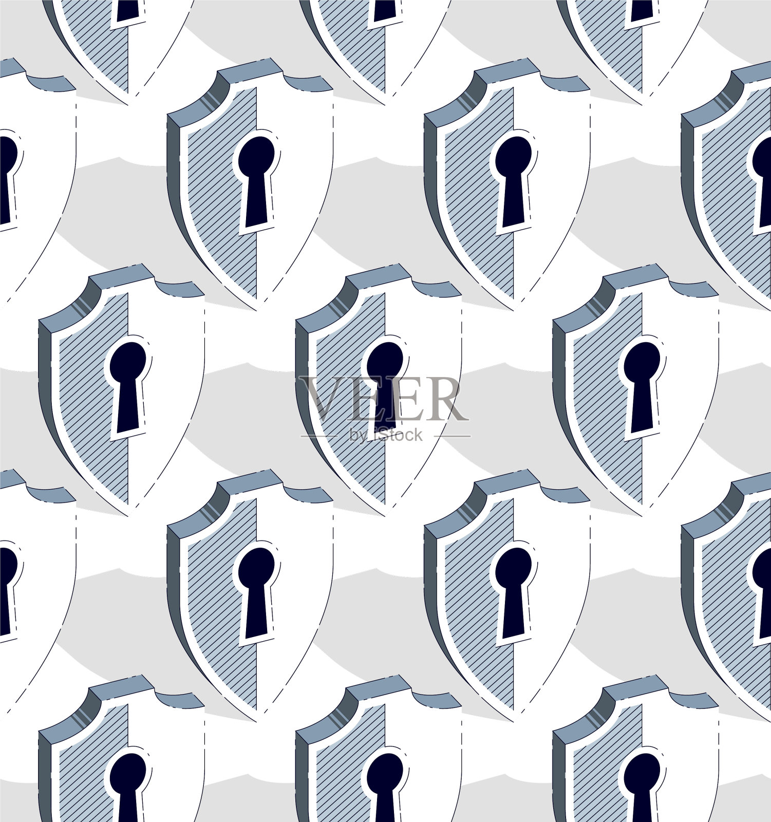 盾牌无缝背景保护防病毒插画图片素材