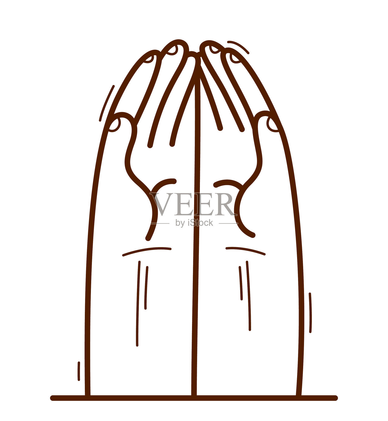 双手保护和表示关心的平式设计元素图片