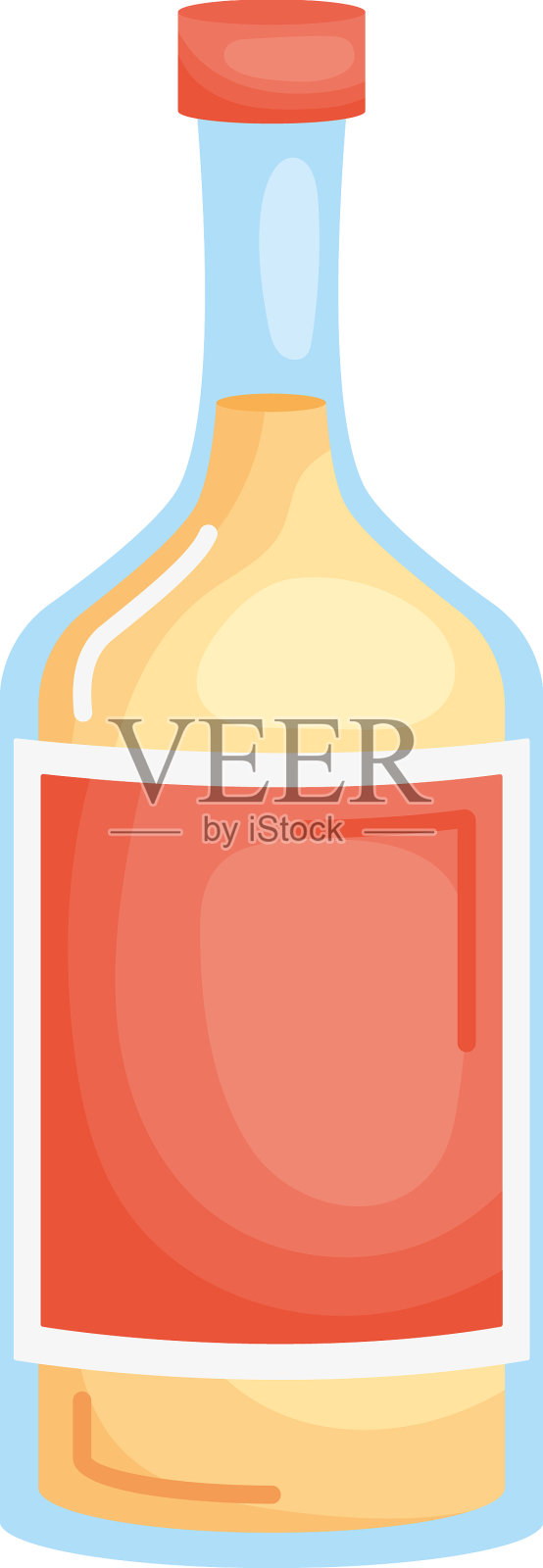 泰式酒瓶设计元素图片