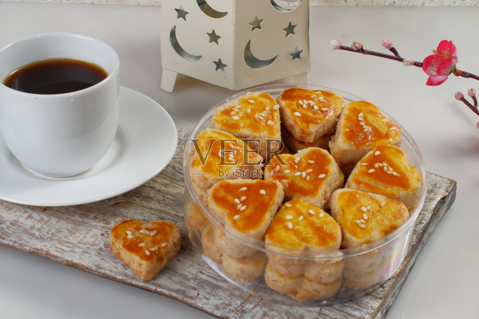 花生饼干或花生酱饼干，照片摄影图片