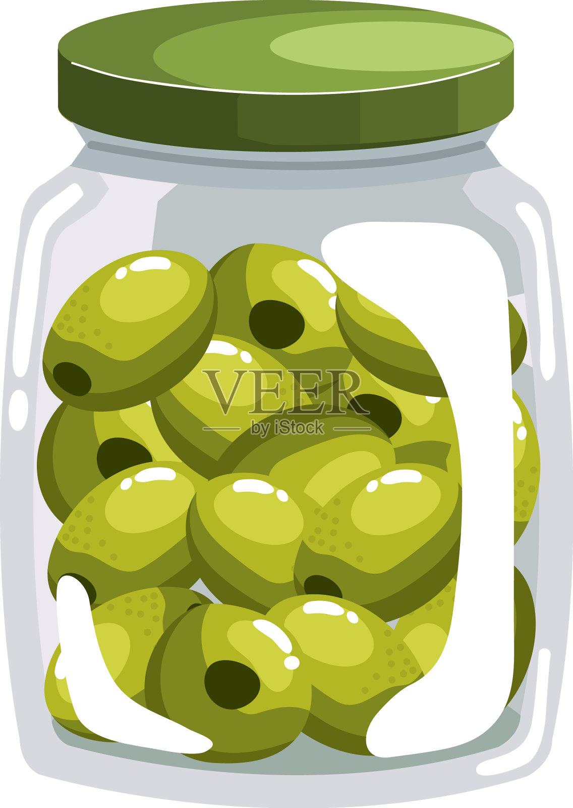 锅里的绿橄榄种子设计元素图片