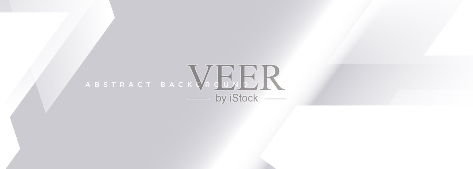 软灰色抽象现代横幅设计。白色宽几何抽象背景。插画图片素材