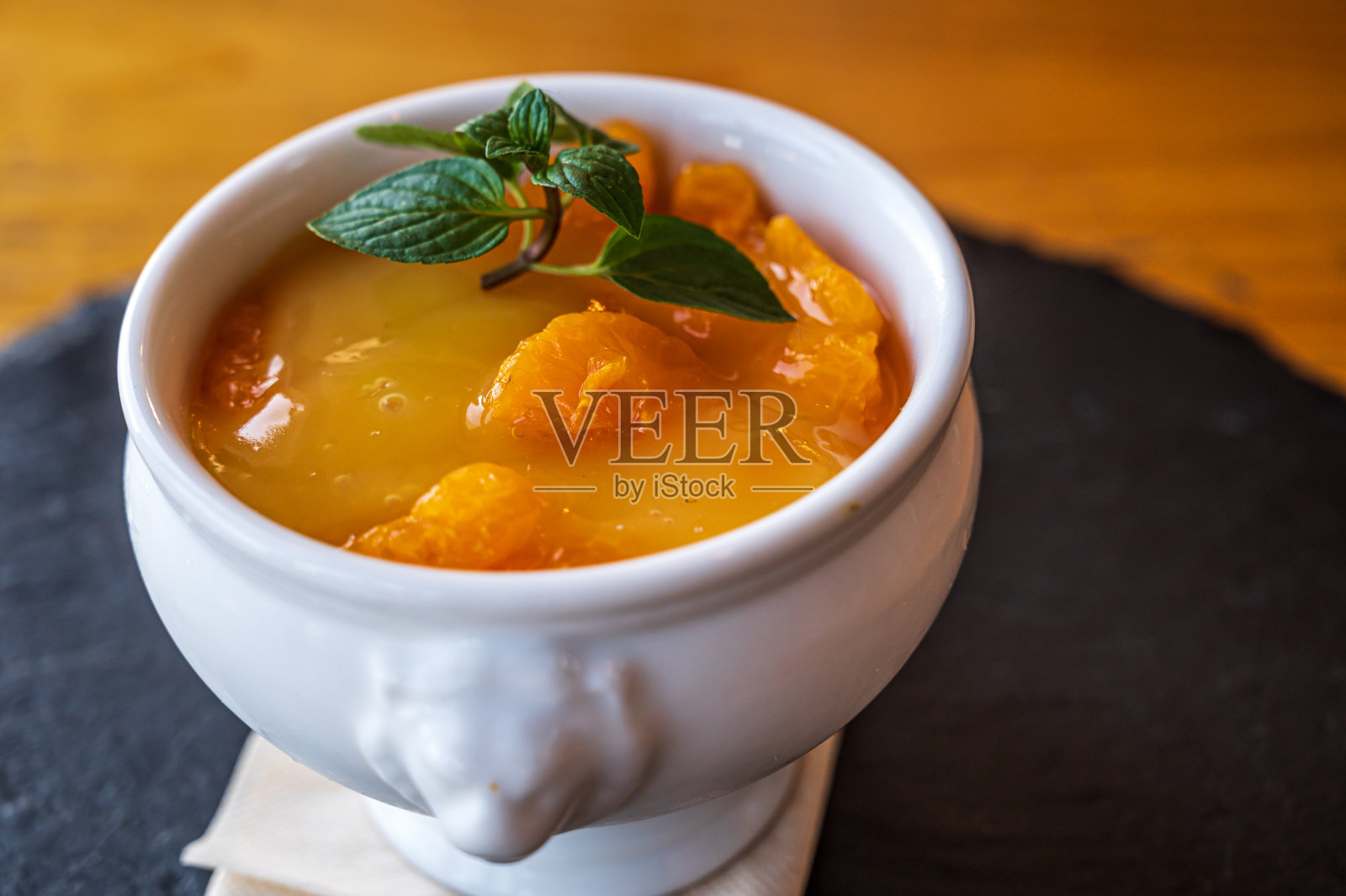 芒果布丁照片摄影图片