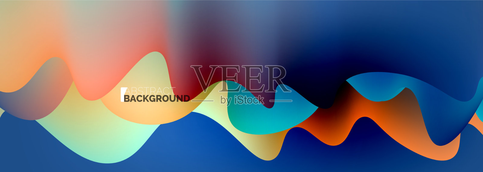 波浪与液体颜色动态抽象插画图片素材