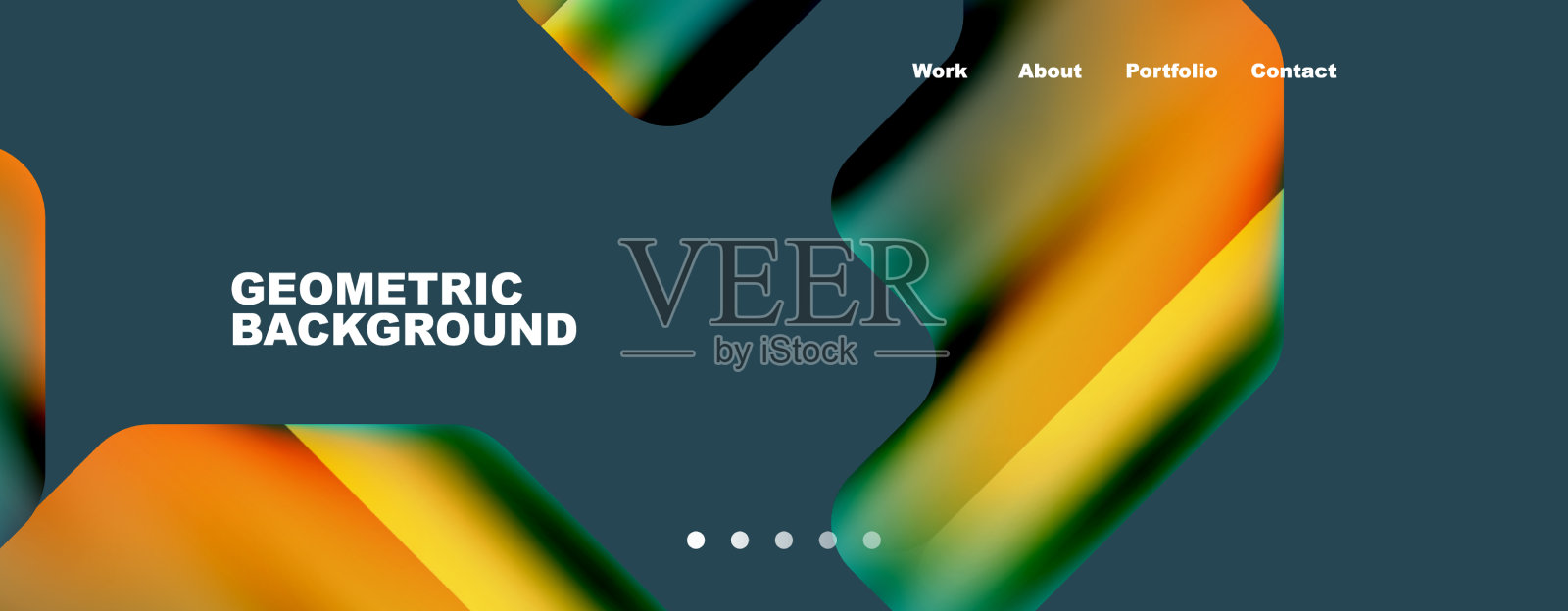 新潮极简几何构图插画图片素材