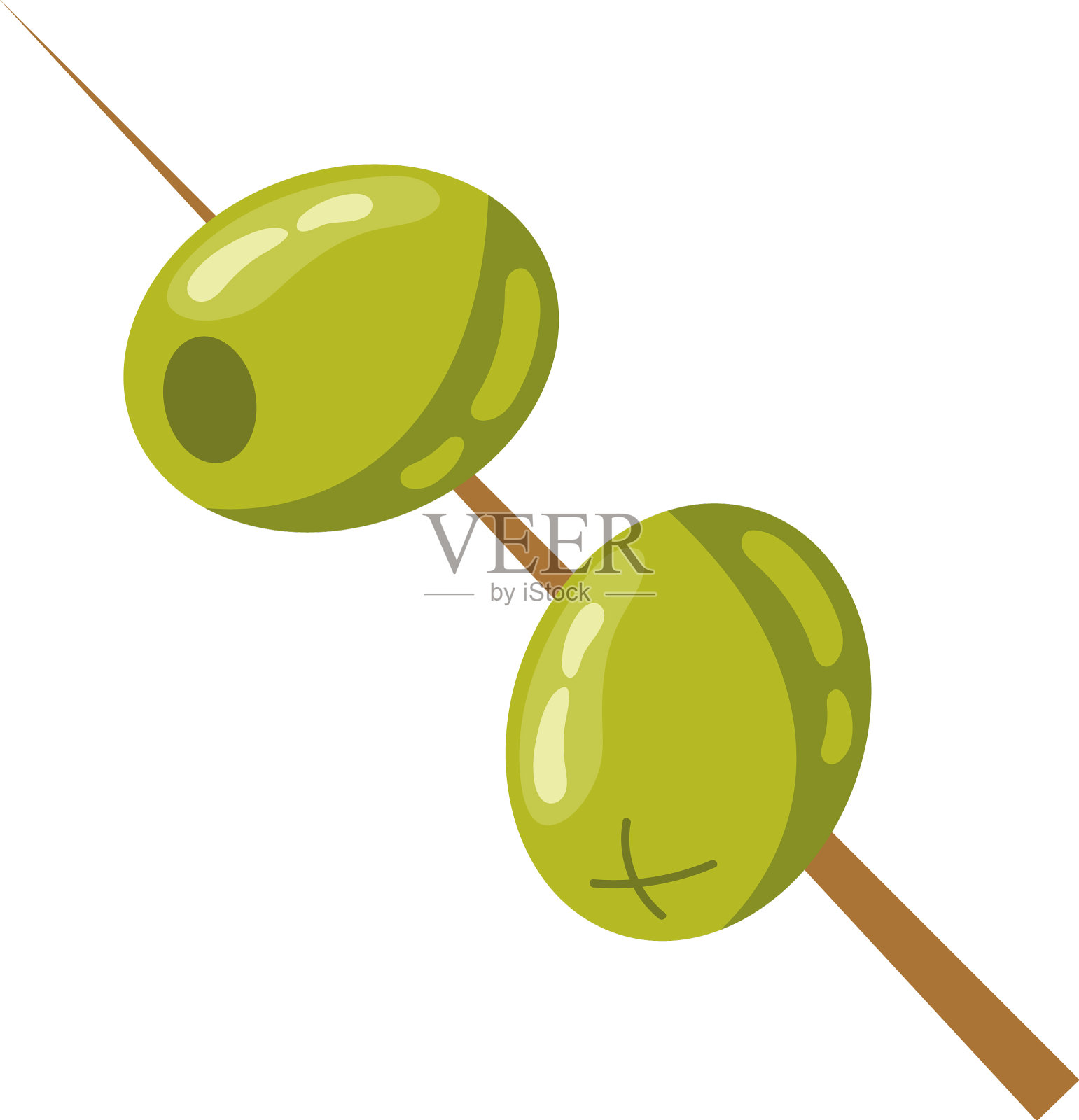 绿橄榄棒设计元素图片