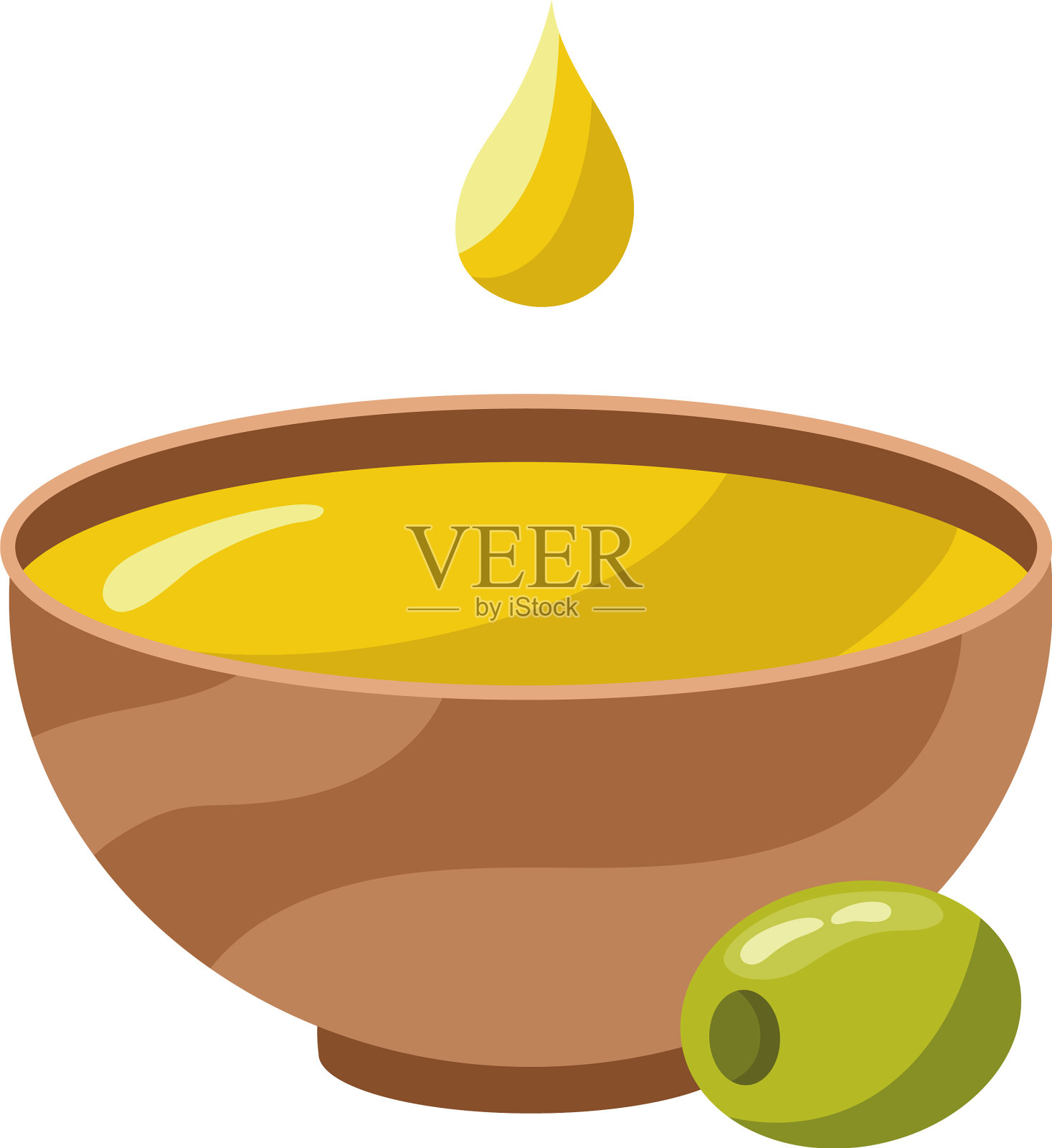 一碗橄榄油设计元素图片