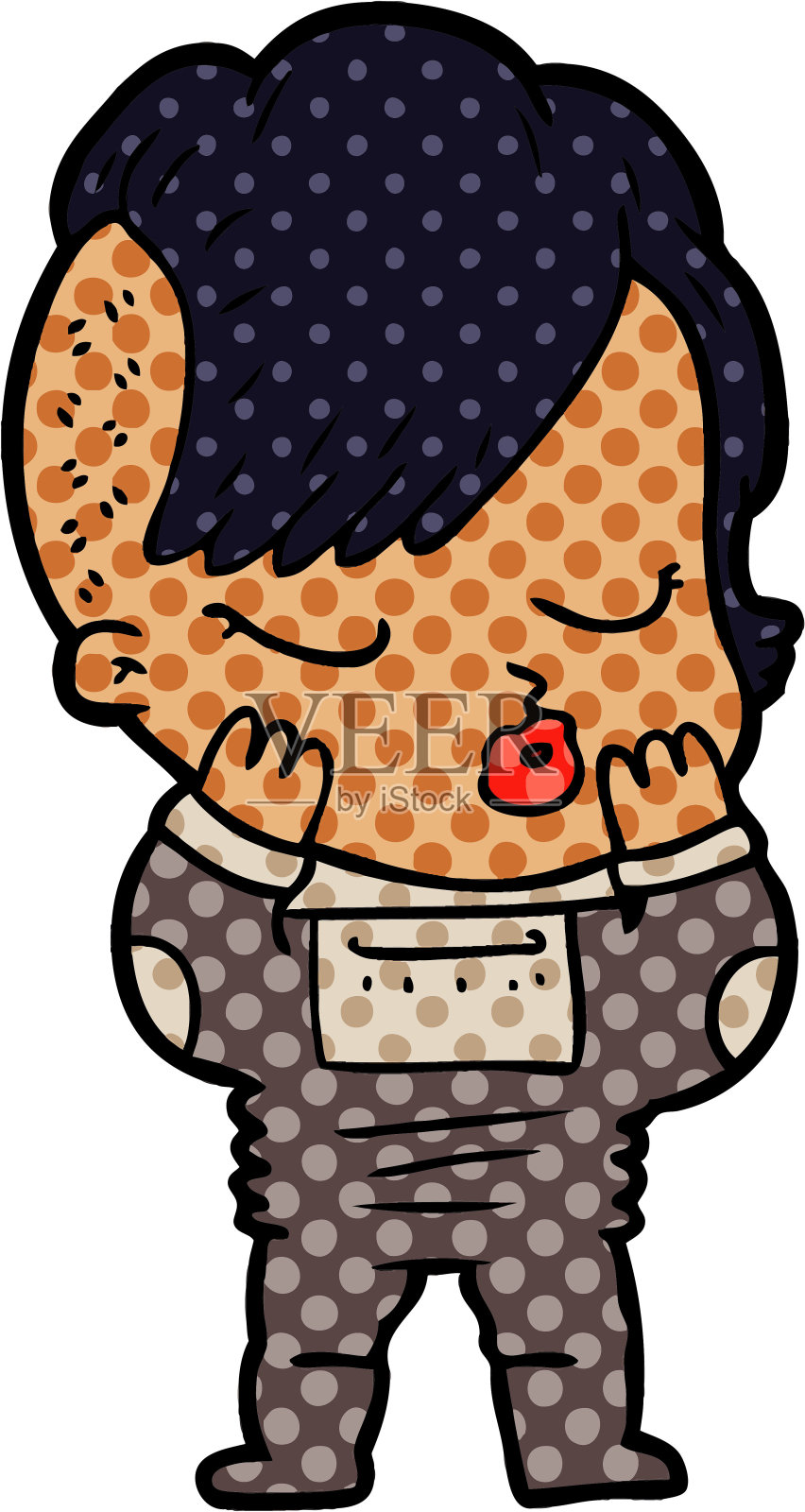 卡通漂亮的潮女孩插画图片素材