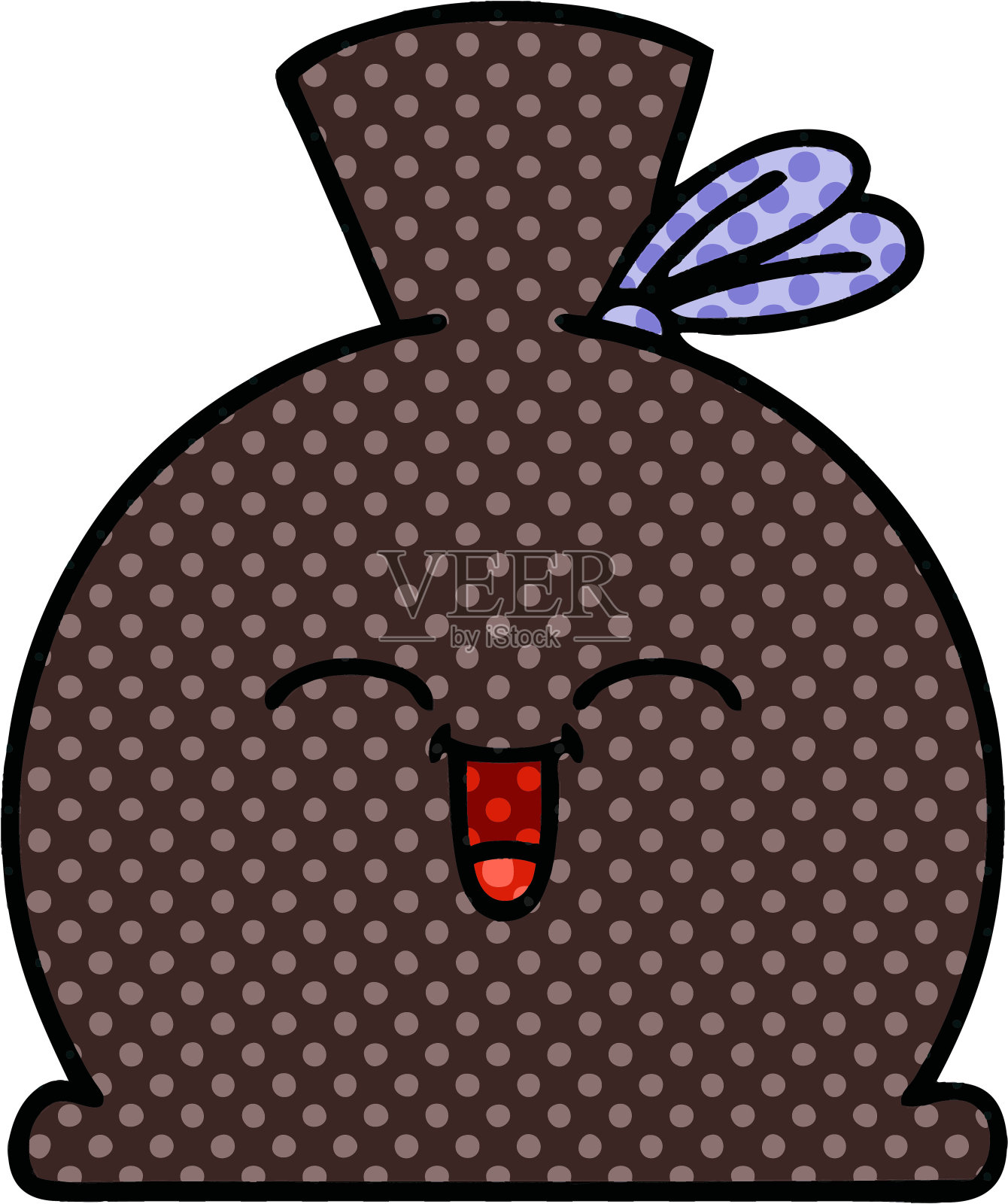 漫画书风格的麻袋漫画插画图片素材