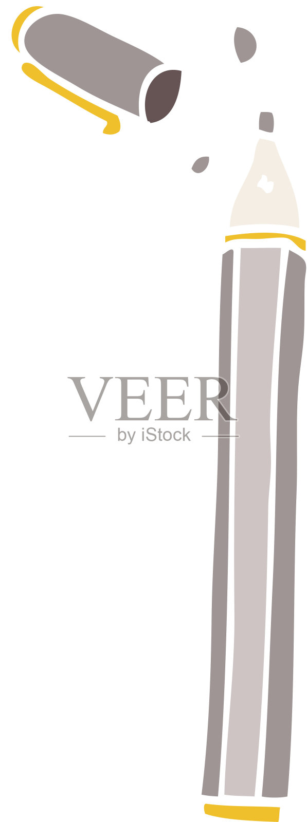 卡通涂鸦办公笔插画图片素材