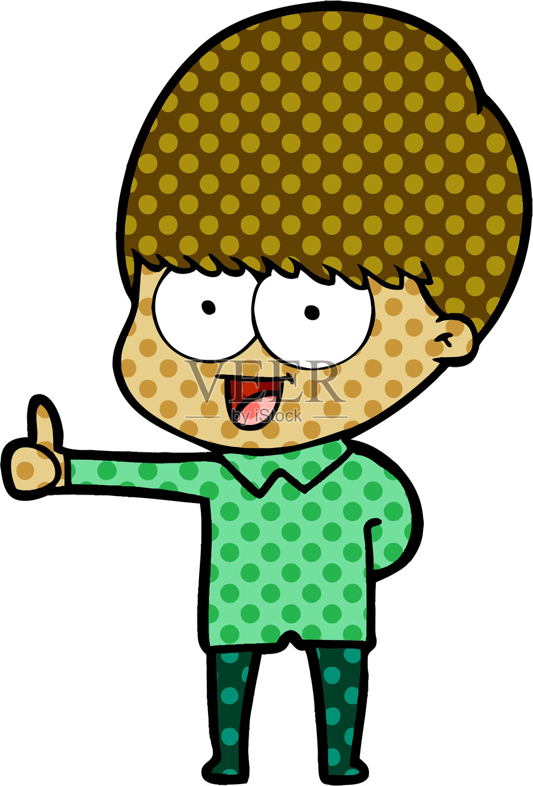 快乐卡通男孩插画图片素材