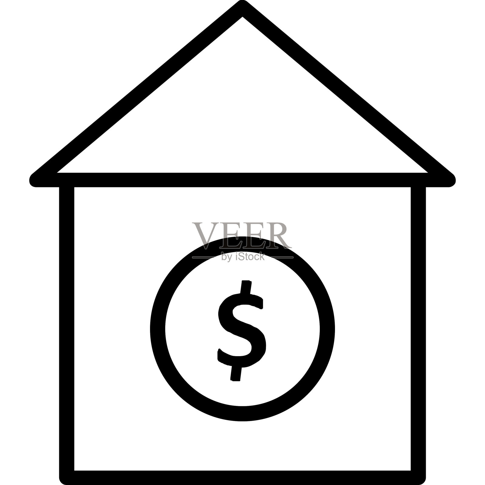 昂贵的家庭，家庭隔离矢量图标，可以很容易地编辑或修改。插画图片素材