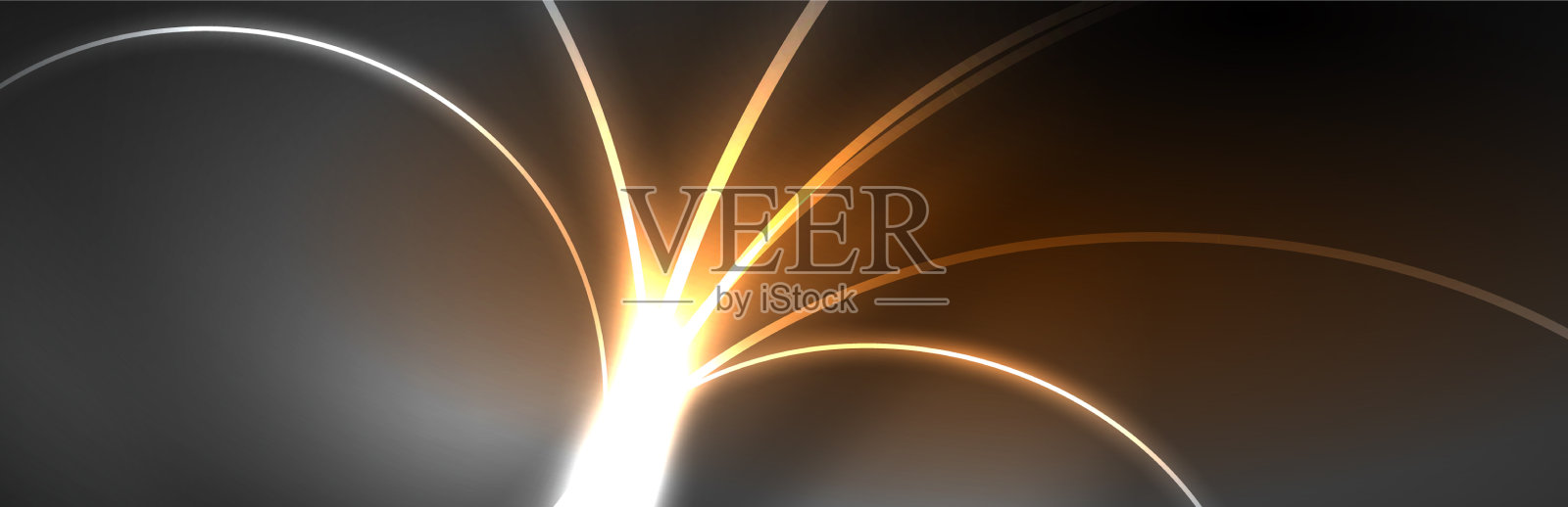 霓虹灯发光流体波线魔法能量空间插画图片素材