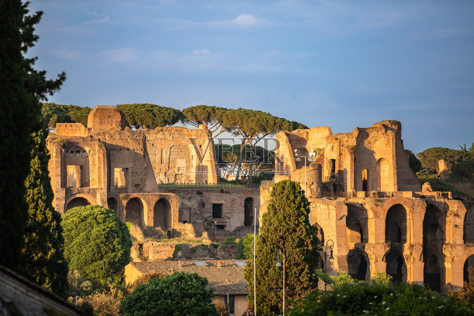 奥古斯都家族，奥古斯都之家。凯撒奥古斯都的帝国住所，是古城帕拉蒂尼山上最壮观的罗马遗迹之一照片摄影图片