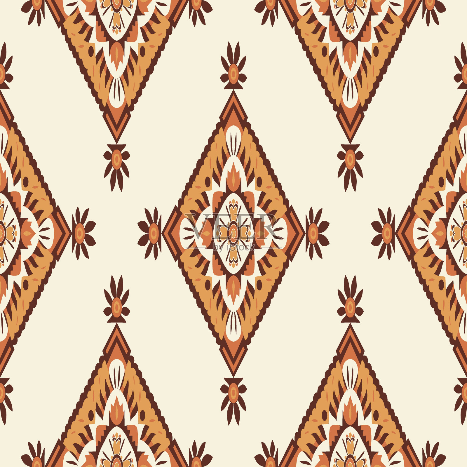 民族无缝模式插画图片素材