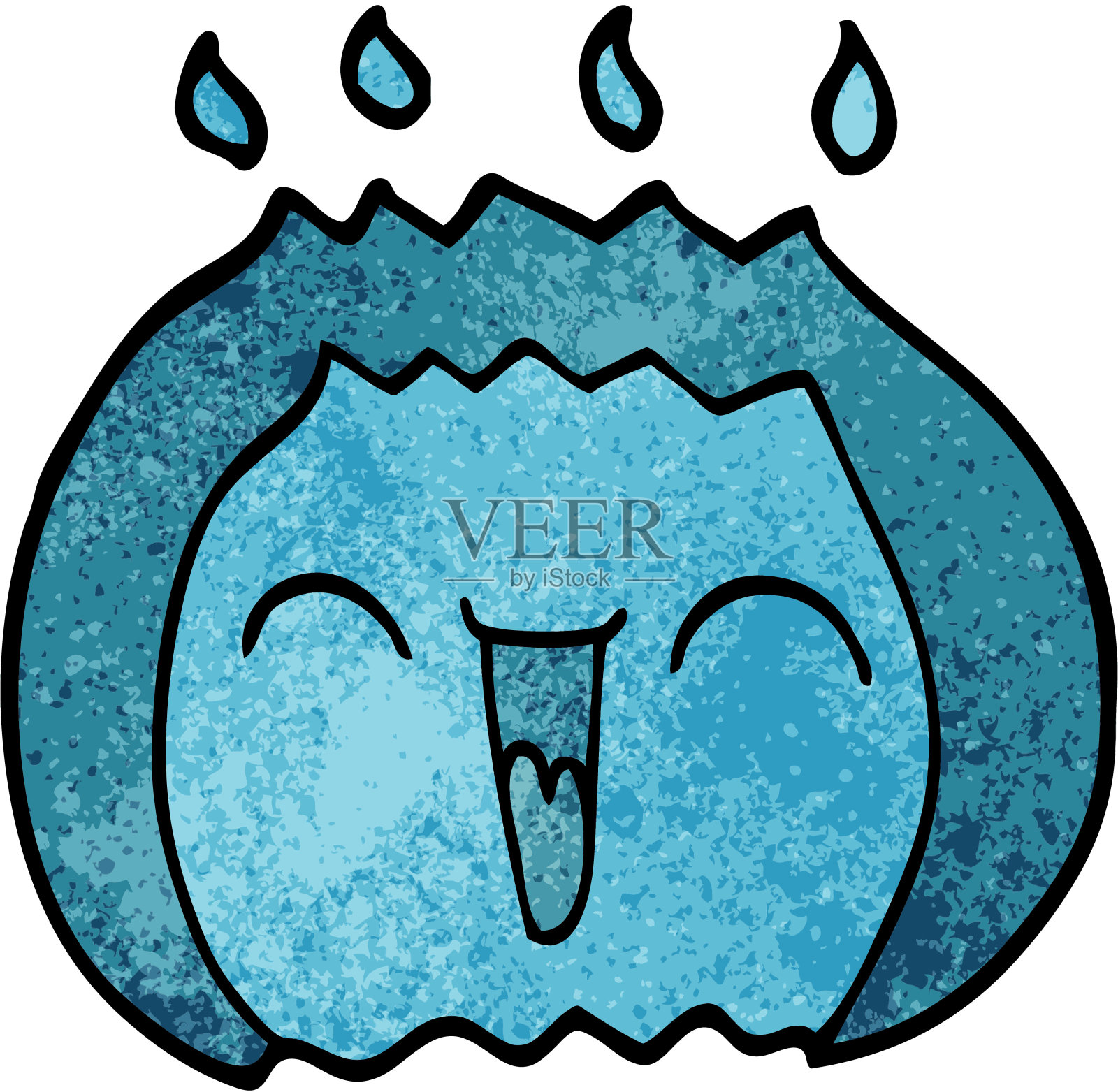 卡通涂鸦笑气火焰插画图片素材