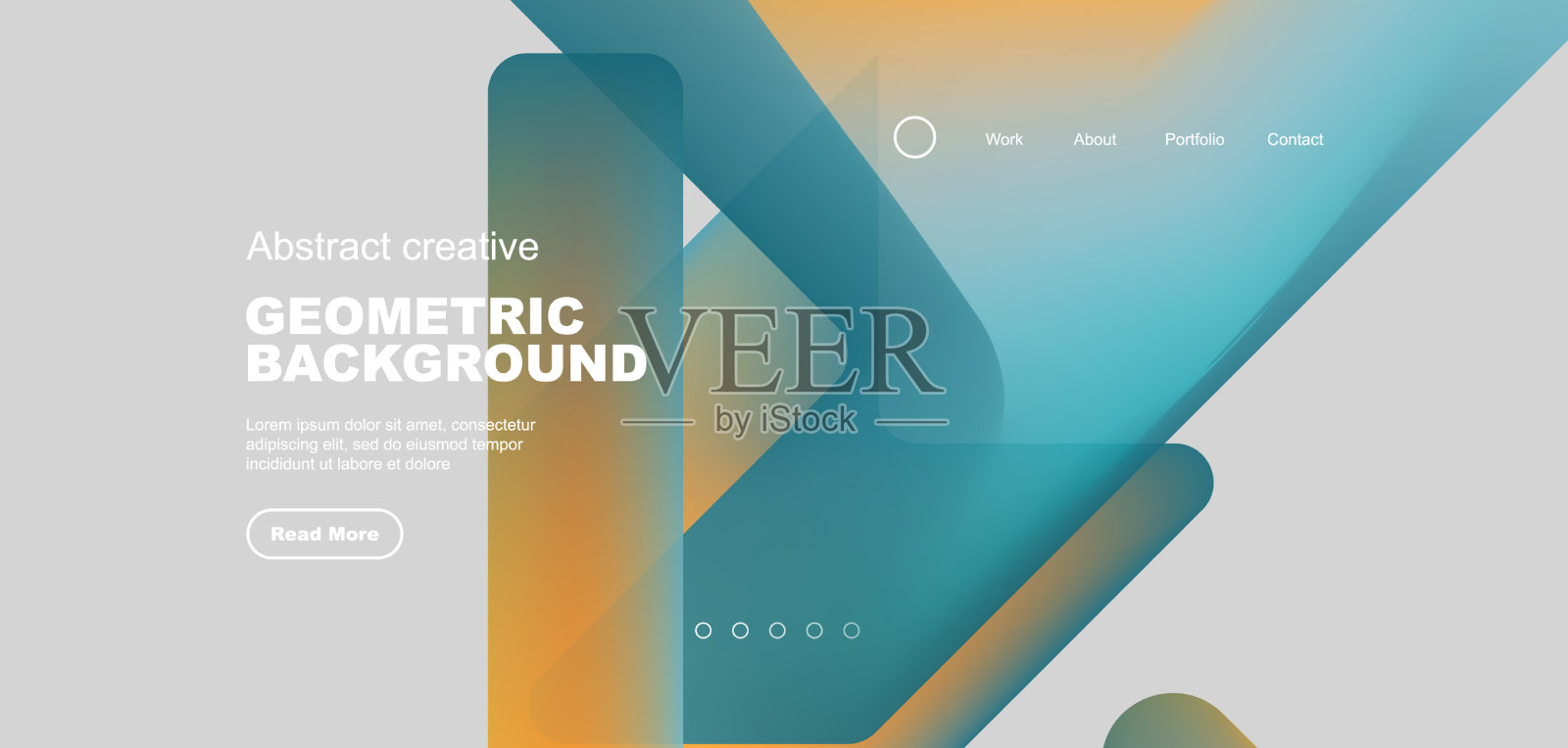 抽象新潮的几何图案海报插画图片素材