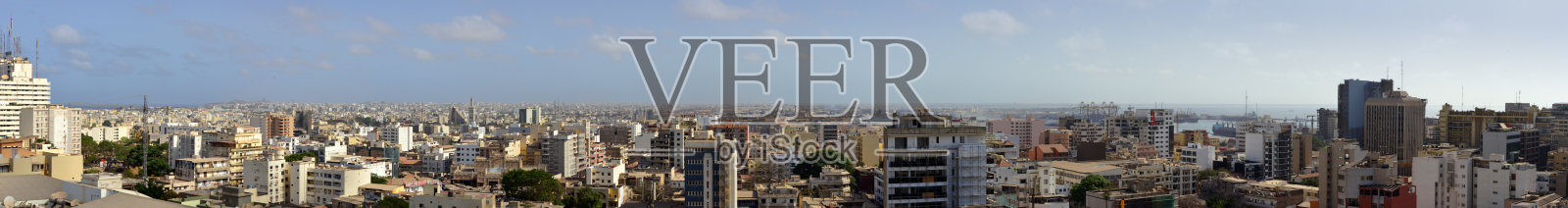 达喀尔天际线-塞内加尔西北全景照片摄影图片