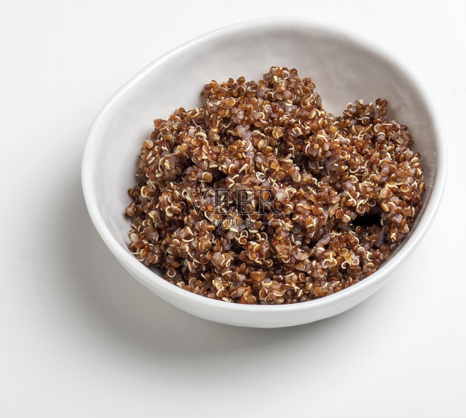 白瓷碗盛红藜麦照片摄影图片