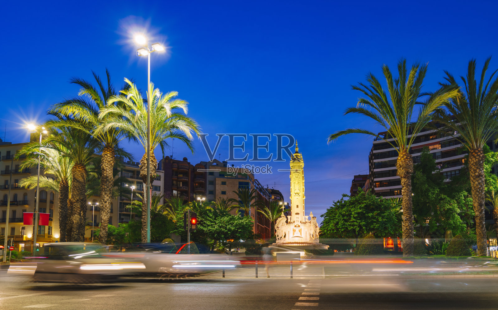 西班牙科斯塔布兰卡的阿利坎特港鸟瞰图照片摄影图片