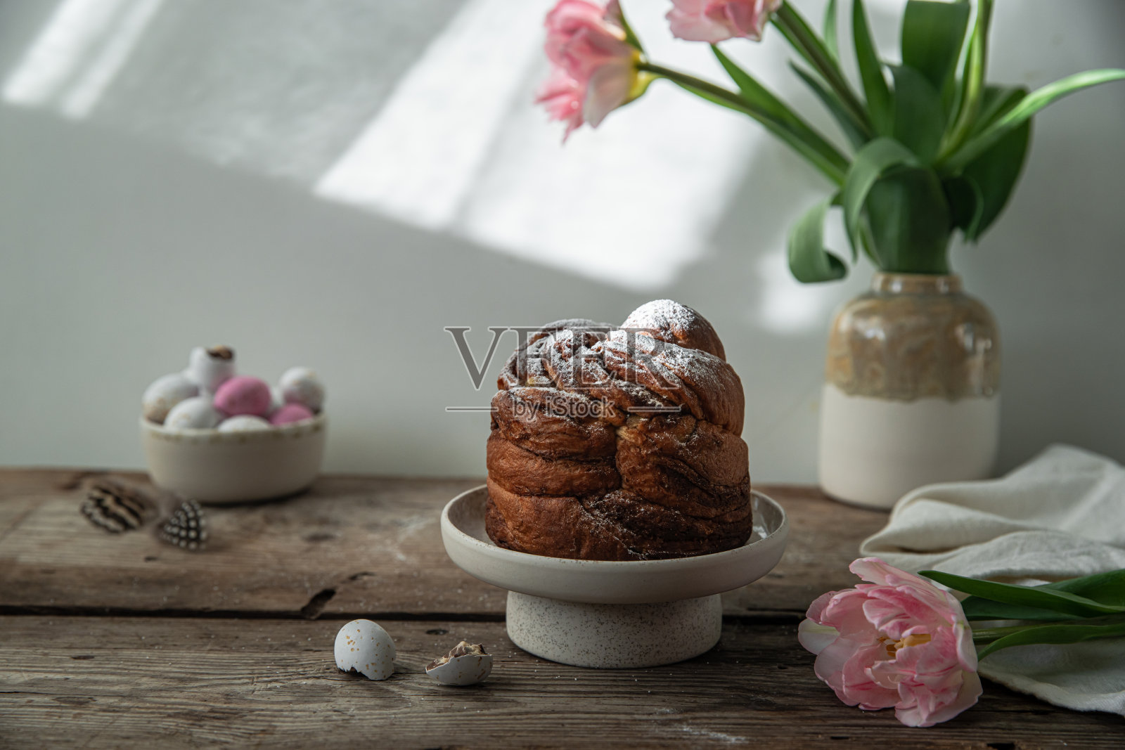 复活节蛋糕。照片摄影图片