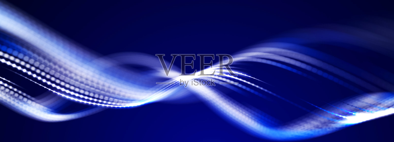 美丽的弯曲波在黑暗的背景。数字技术背景。网络的概念。3 d照片摄影图片