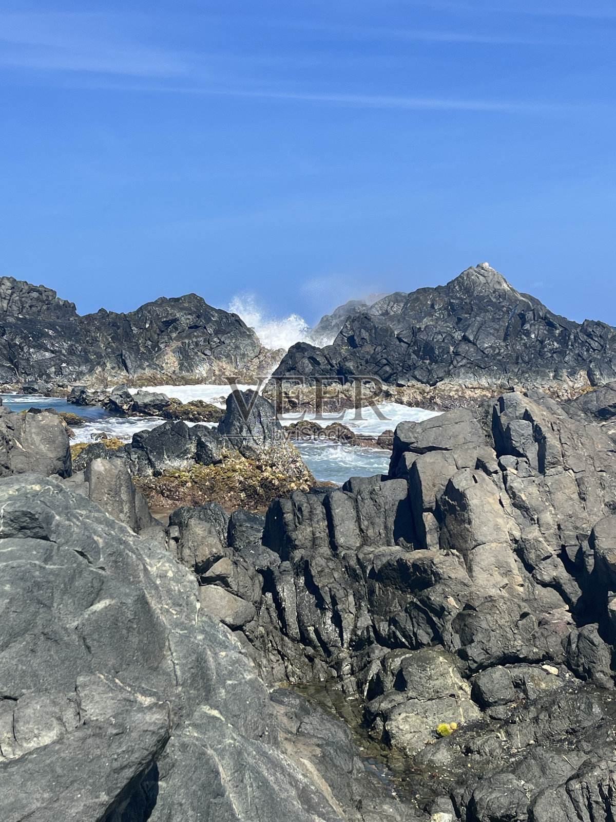 阿鲁巴岛的天然水池照片摄影图片