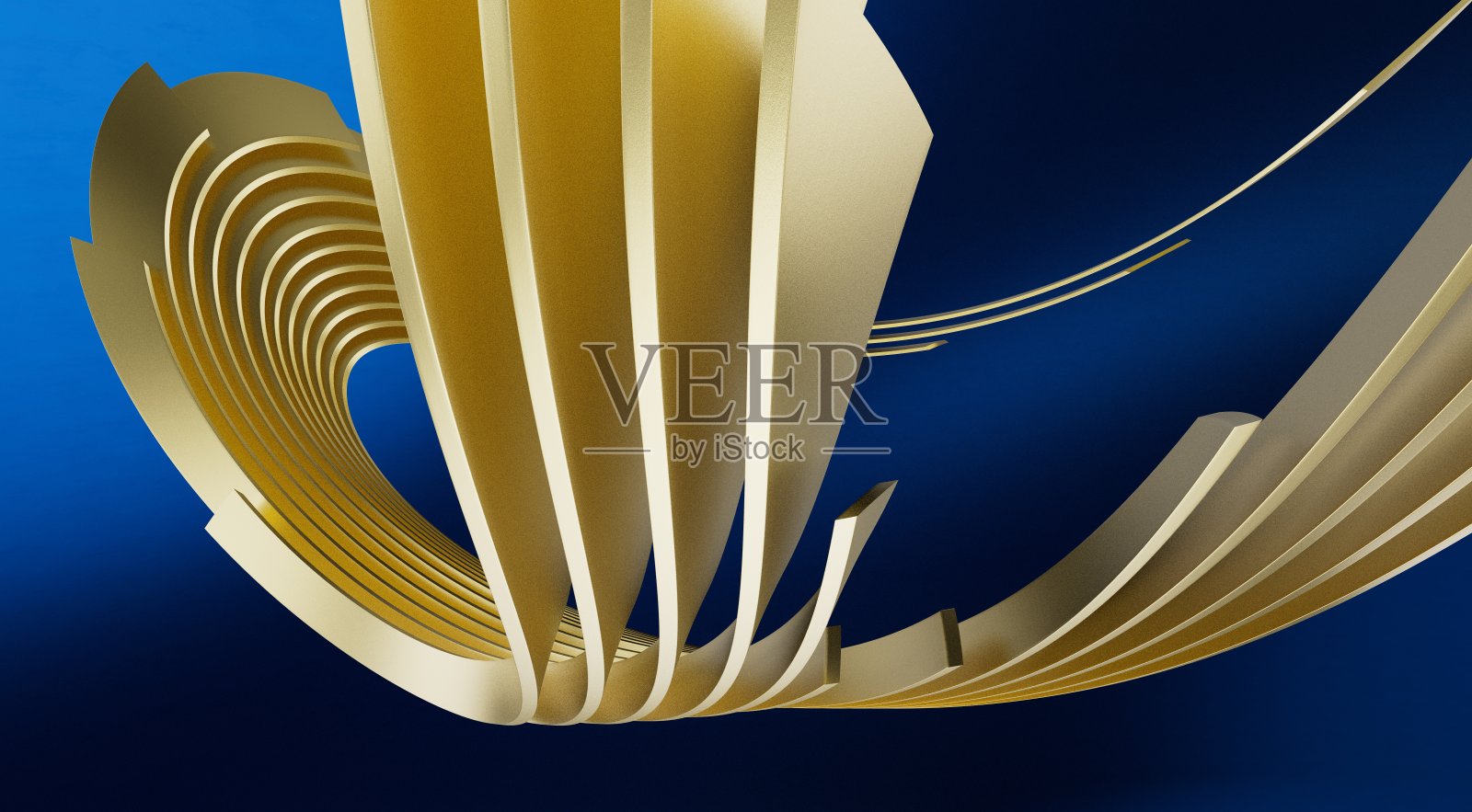 带有金色曲线元素的抽象图像照片摄影图片