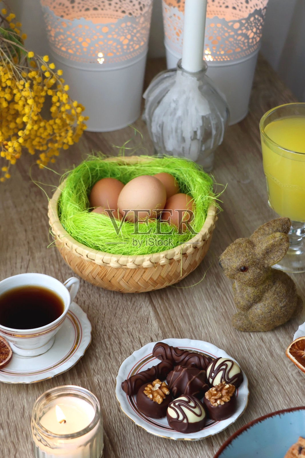 复活节表照片摄影图片