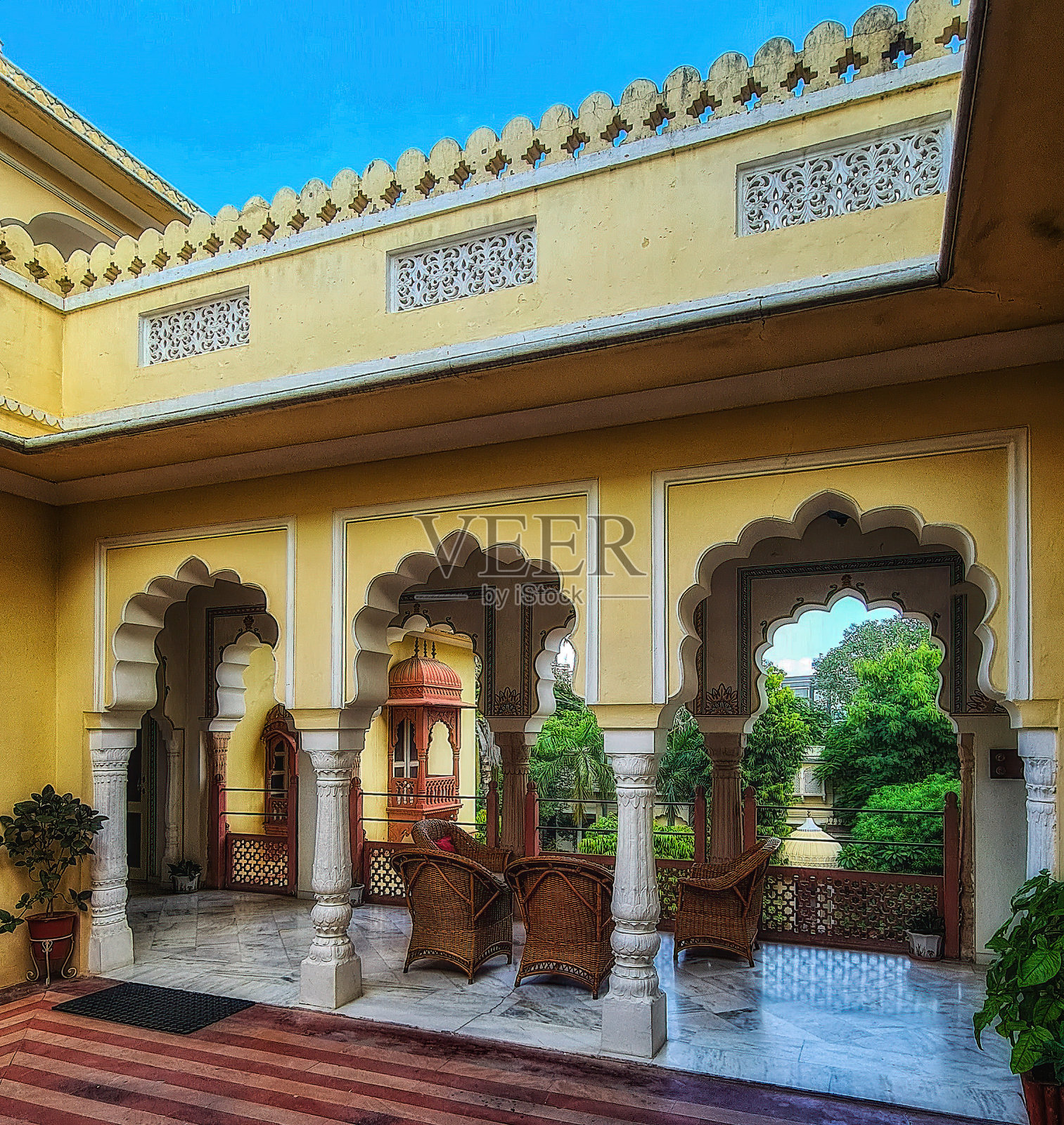 印度拉贾斯坦邦斋浦尔的豪华酒店照片摄影图片