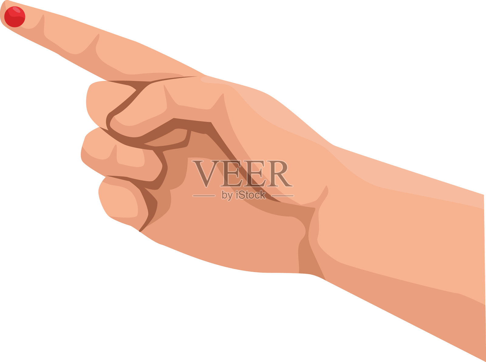 手指有血滴插画图片素材