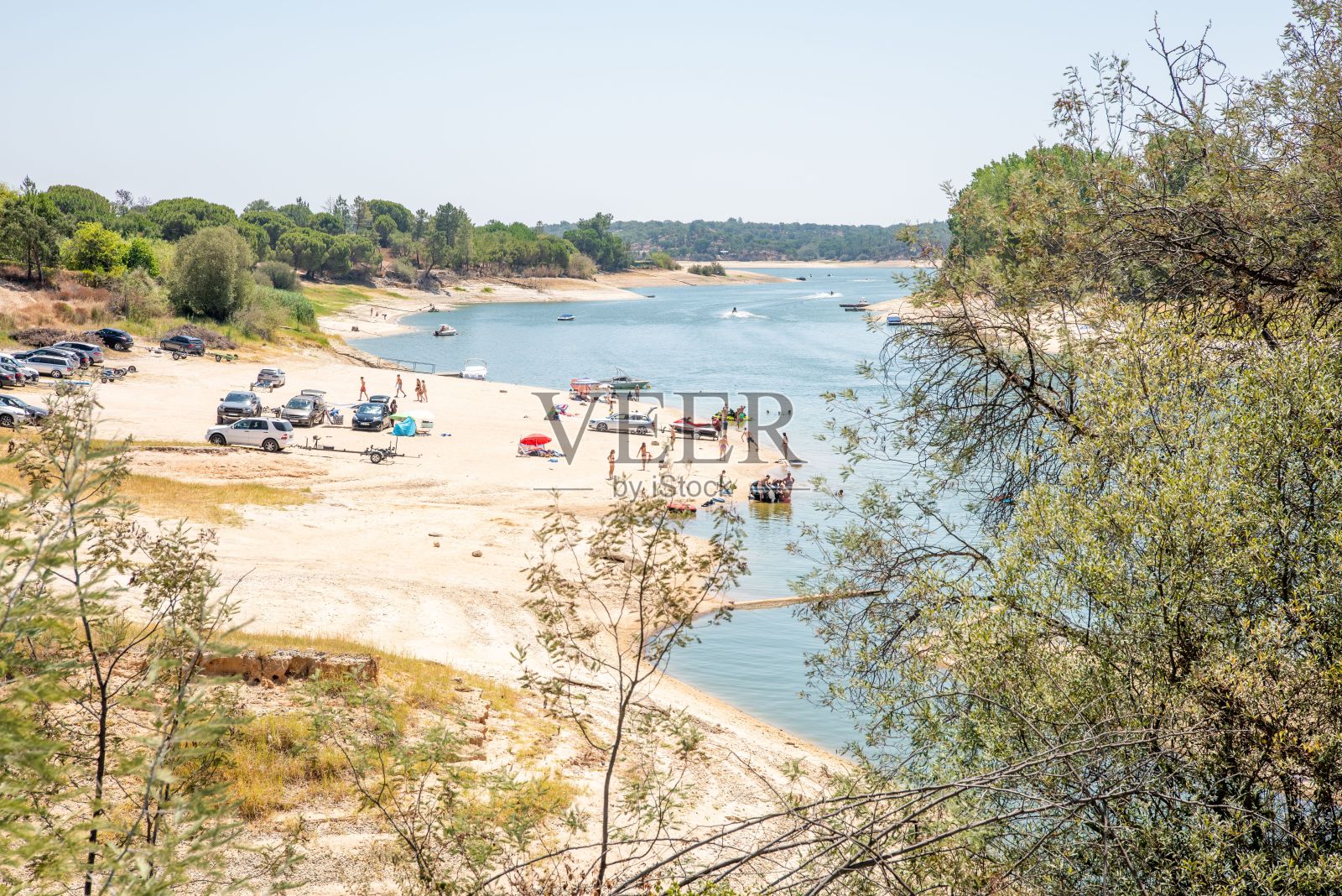 葡萄牙Portalegre市Ponte de Sor市Montargil大坝海滩的美丽照片照片摄影图片