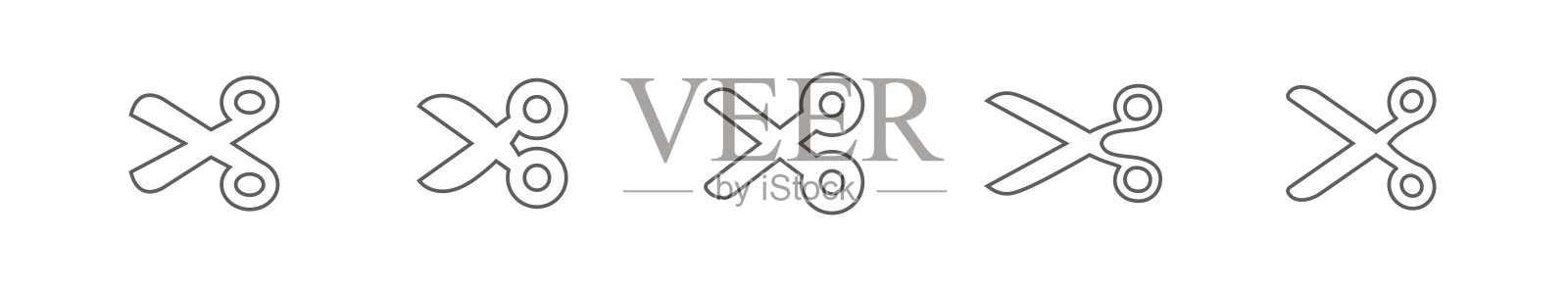 剪开了。简单的矢量图标。插画图片素材