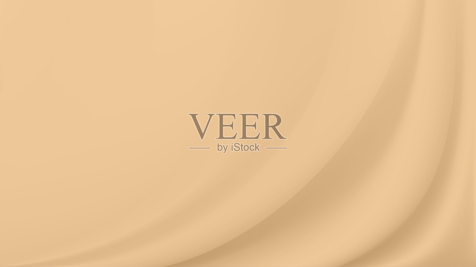 抽象向量背景奢华驼色布料或丝绸。最小的软棕色织物背景。闪亮的丝绸面料。布柔波。缎面背景的优雅折痕。骆驼的背景。矢量插图。插画图片素材