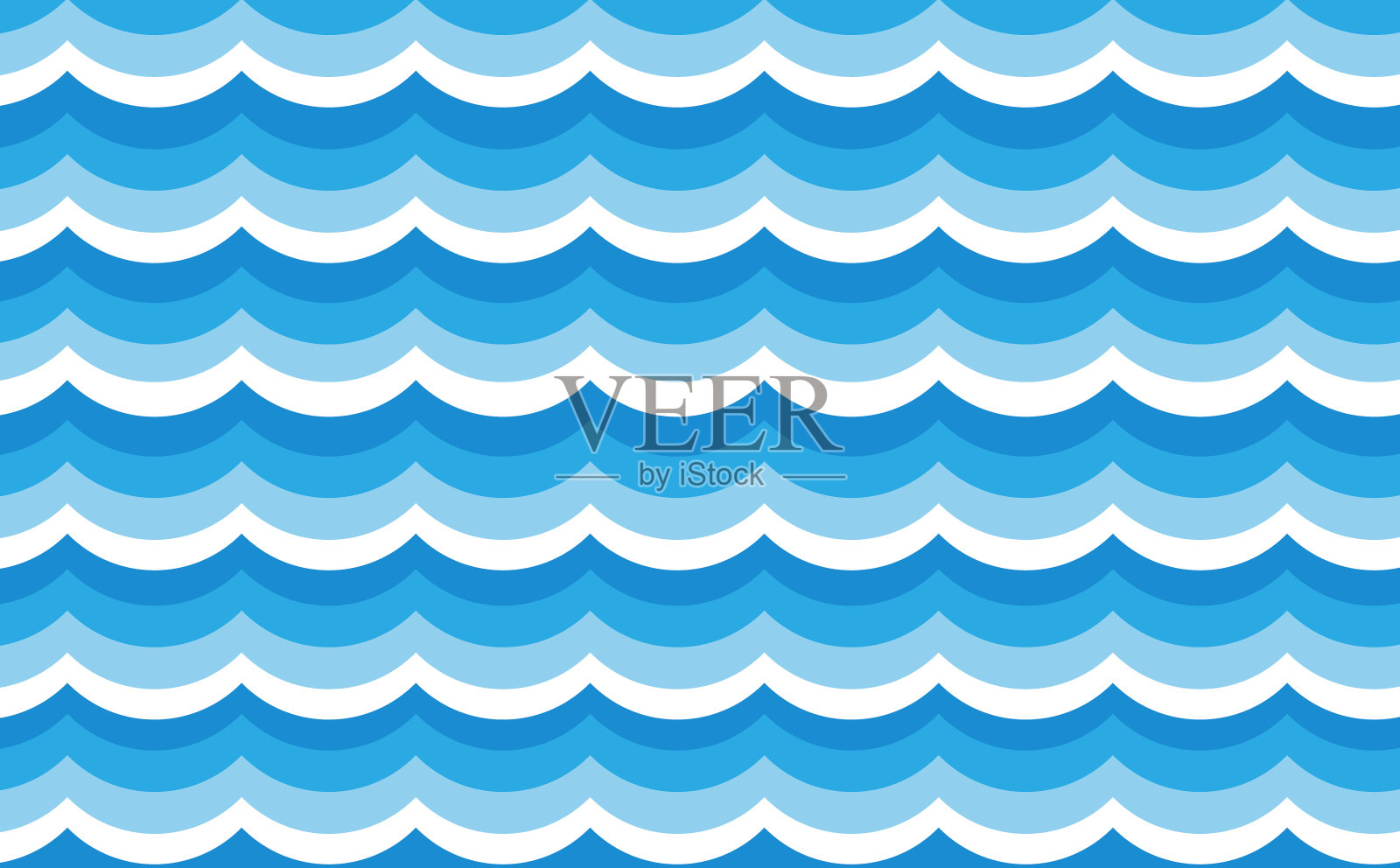 蓝色波浪图案背景插画图片素材