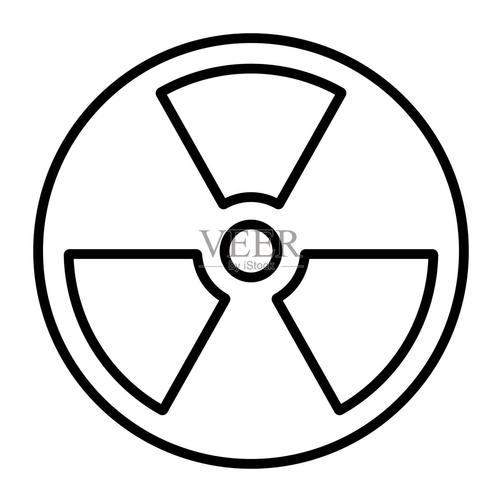 简单的放射性图标。核签。向量。插画图片素材