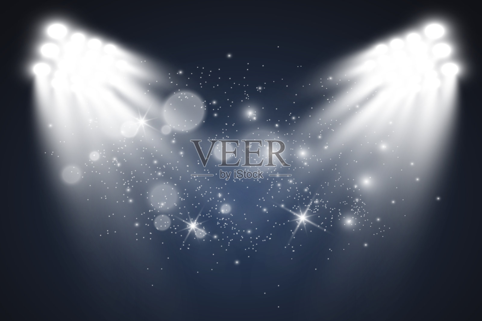 逼真的聚光灯照明。照明设备。插画图片素材