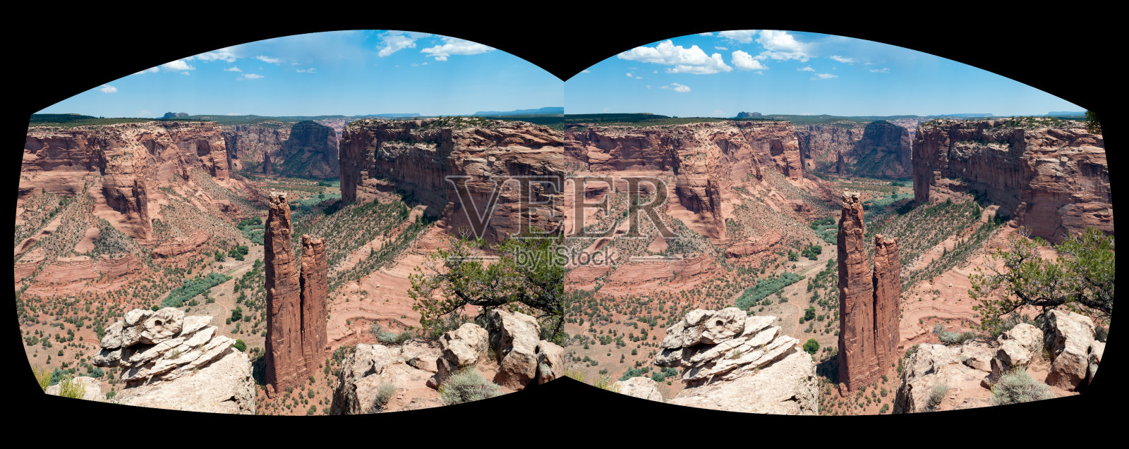 蜘蛛岩峡谷德切利立体VR照片摄影图片