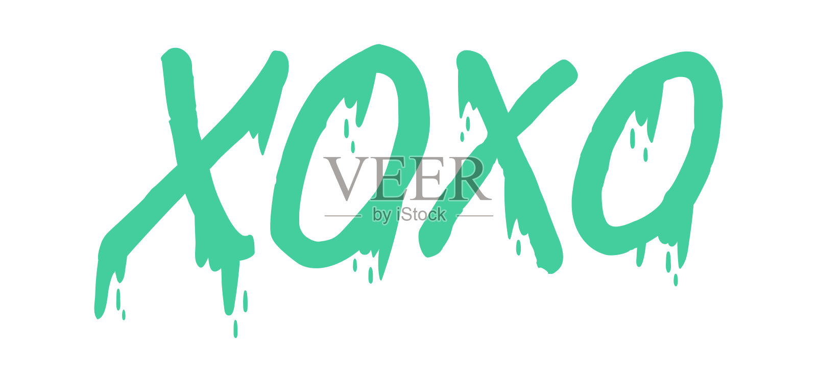 Xoxo刻字街涂鸦插画图片素材