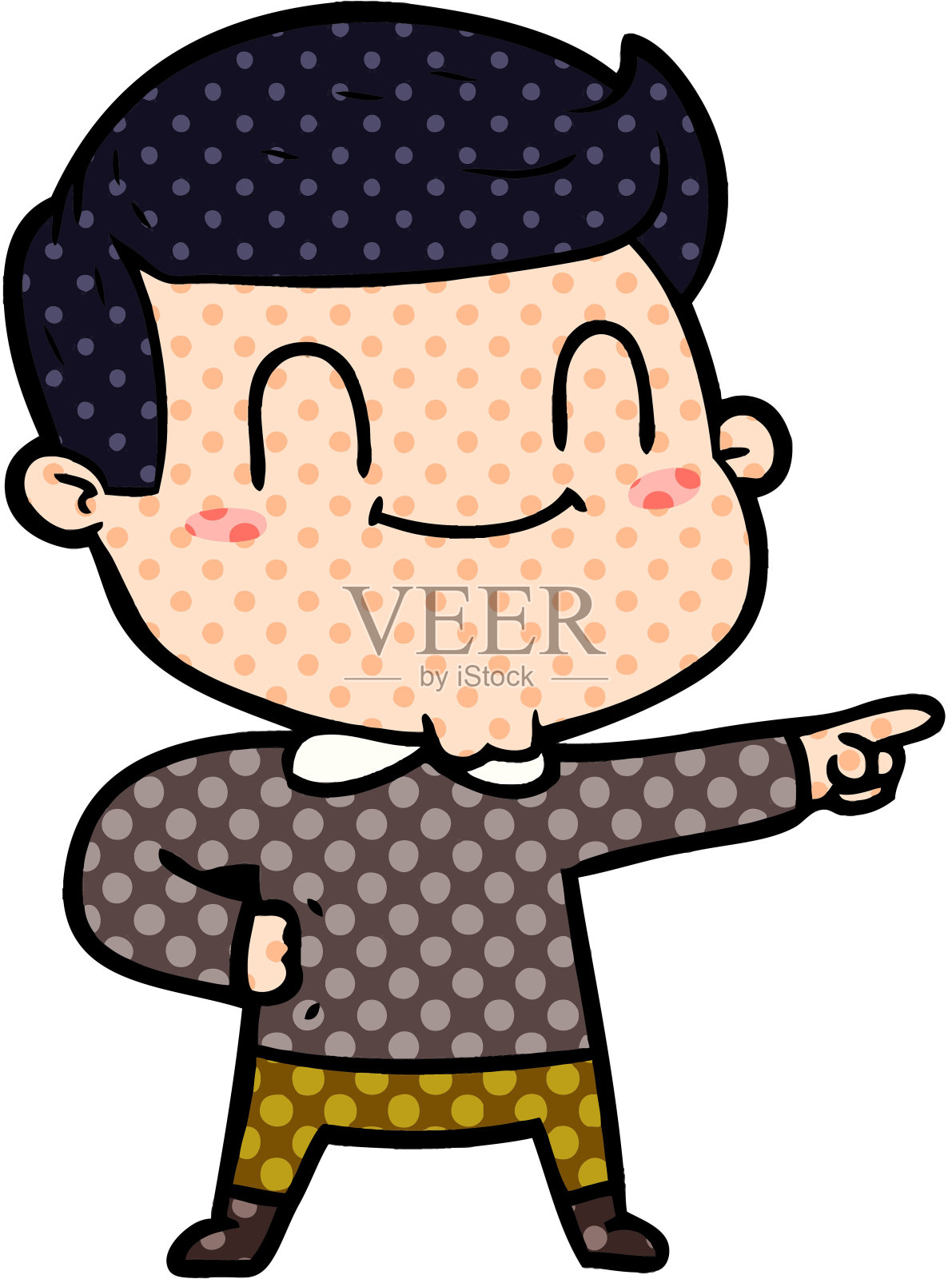 卡通友好男插画图片素材