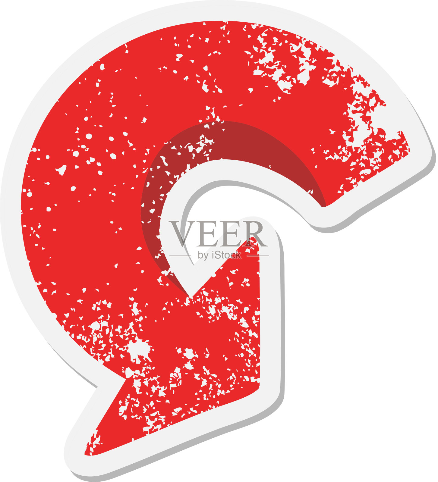 满转箭头垃圾贴纸插画图片素材