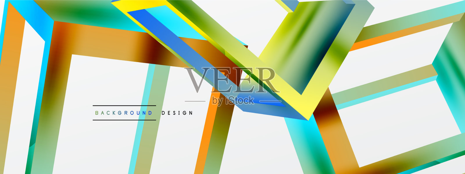 3d立方体形状几何背景新潮插画图片素材