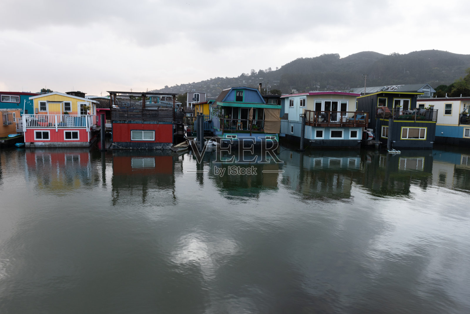 理查森湾的船屋照片摄影图片