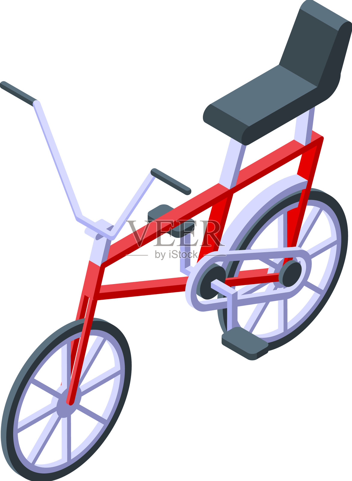 直升机自行车图标等距自行车骑插画图片素材