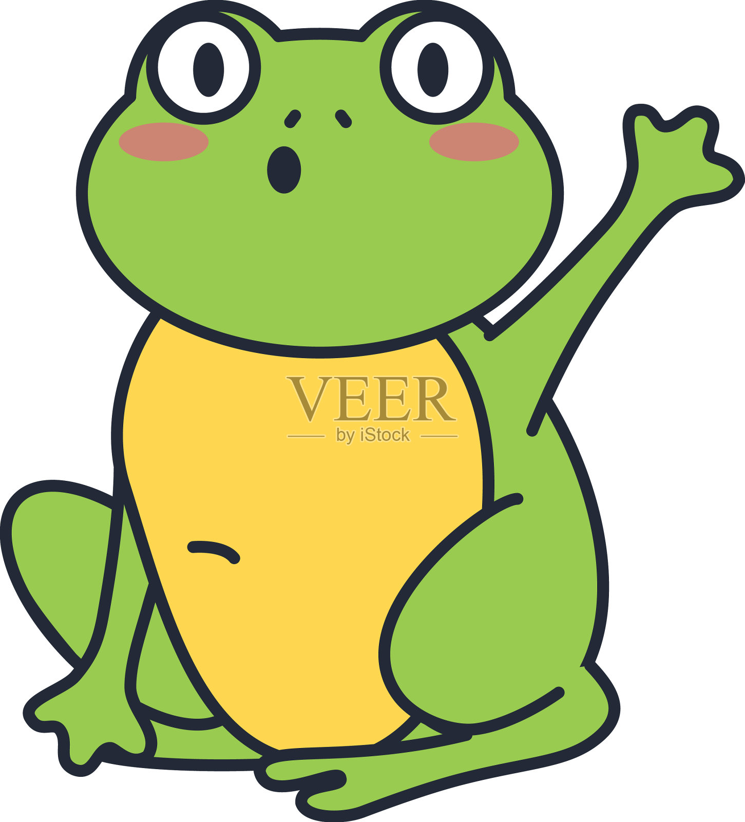 蛙类两栖动物的敬礼特征设计元素图片