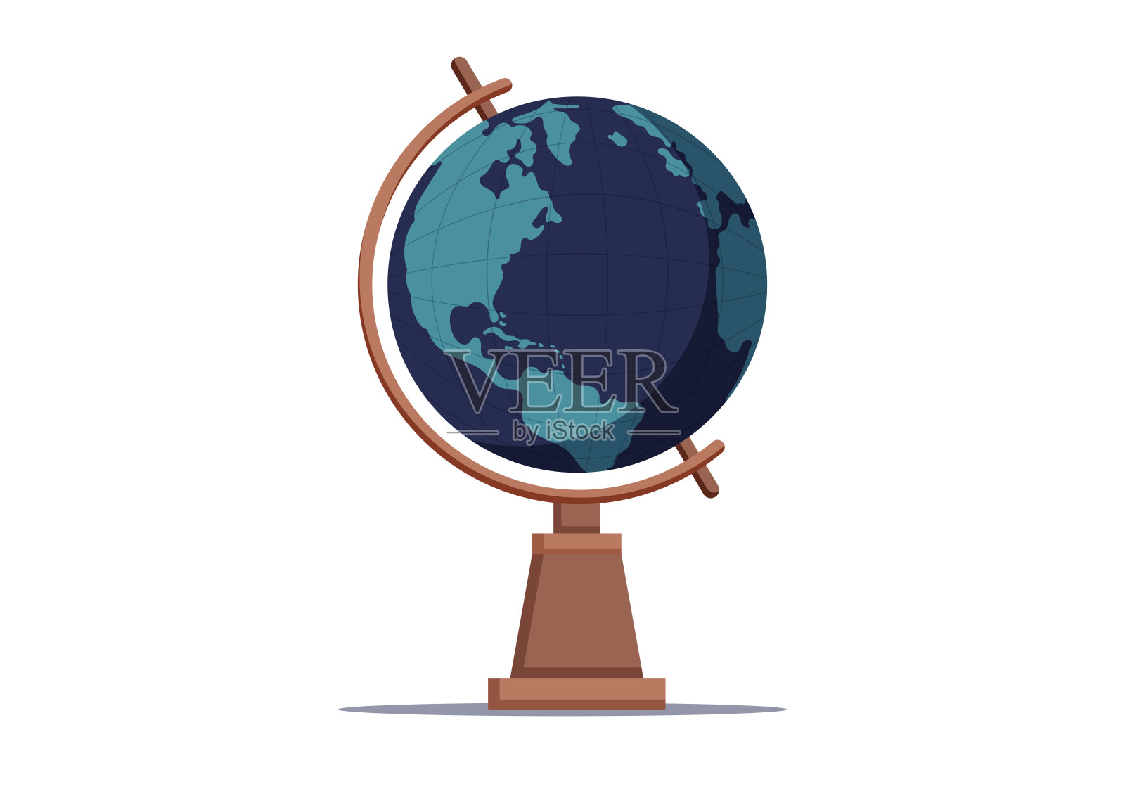 地球地球剪贴画矢量平面设计孤立的白色背景插画图片素材