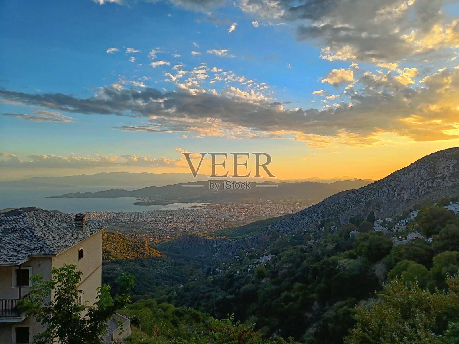 马克里尼察的日落照片摄影图片