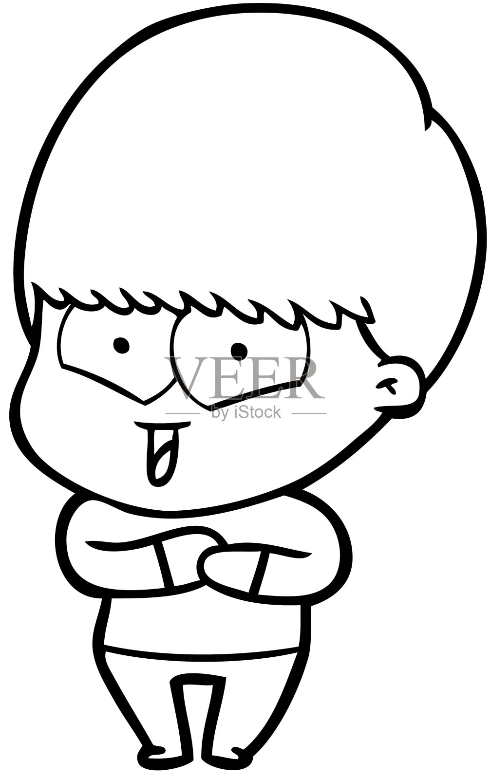 卡通快乐男孩插画图片素材