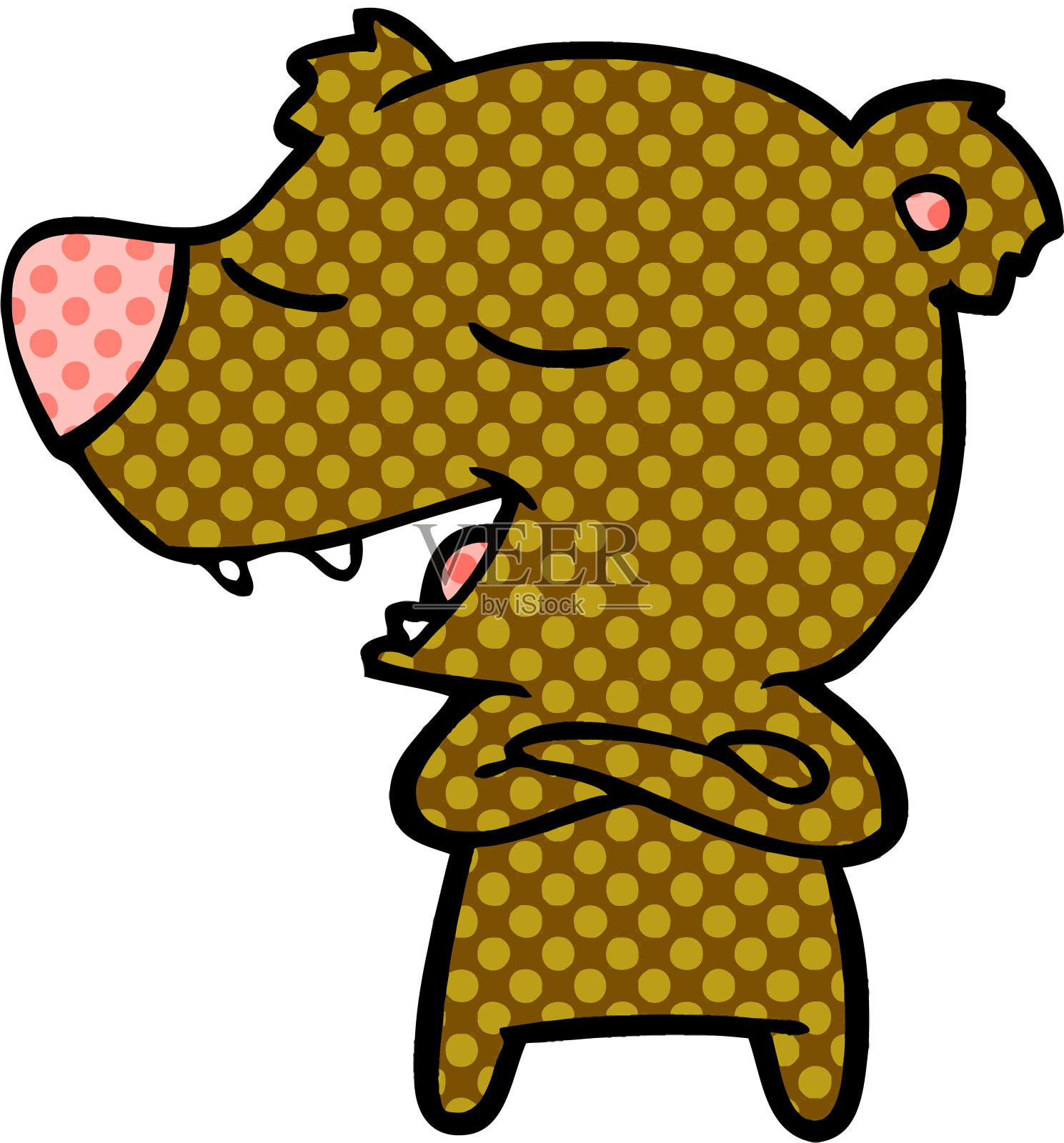 熊卡通人物插画图片素材